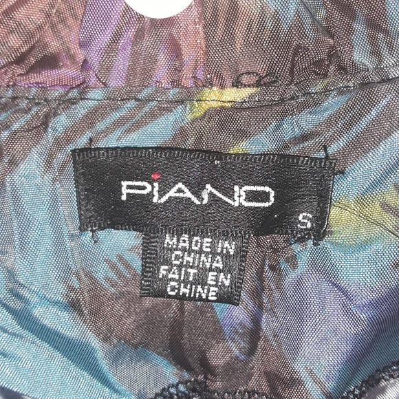 Plano Multi Zebra Ruffle Blouse, Size S - Picture 4 of 4